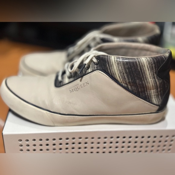 Alexander Mcqueen PUMA sneakers Leather high top shoes collaboration 42eu 9us - Picture 3 of 3